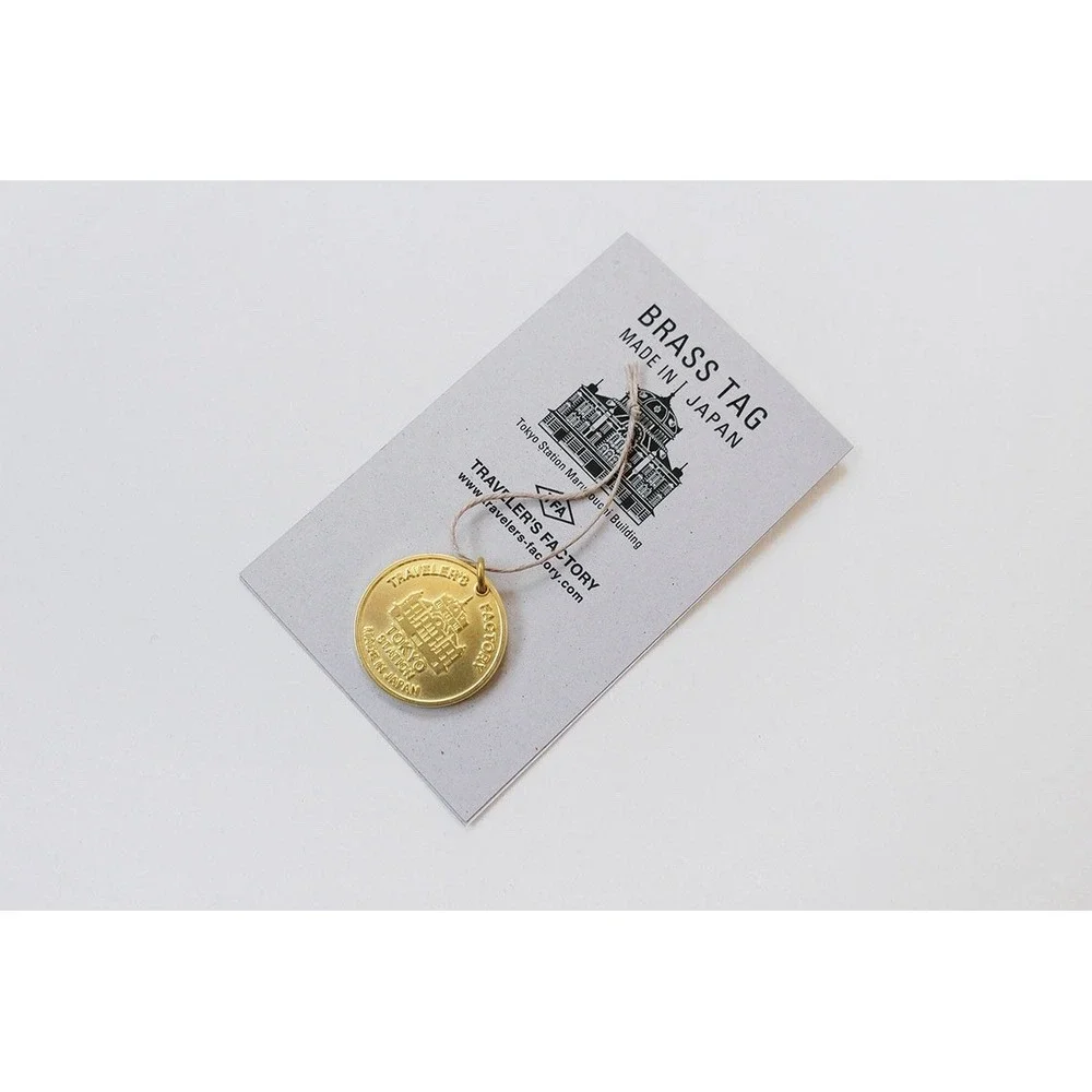 Traveler's Factory Tokyo Station Limited Notebook Brass Tag JAPAN NEW